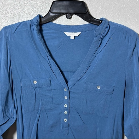 RW & Co Women Blue 3/4 Sleeve‎ button Shirt size XS - Picture 5 of 9